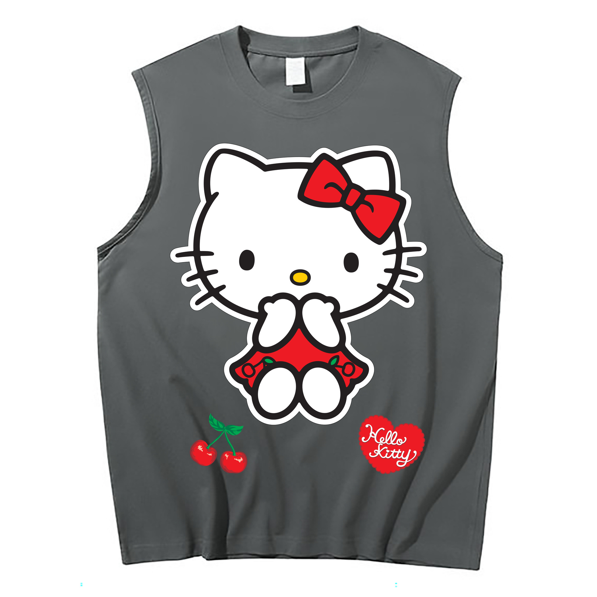 （画像用） Hello Kitty ハローキティ コットン100％タンクトップ（フロントプリント）